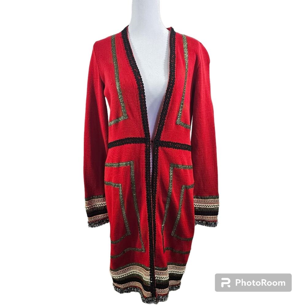 Chico's Drama Trim Reba Cardigan Sweater Size 0.5 *READ*